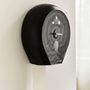 wc rol dispenser, voorbeeld plaatsing