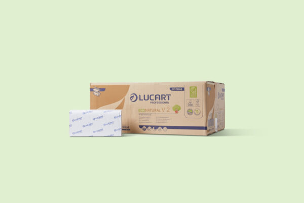 Lucart V-gevouwen ongebleekt handdoekpapier